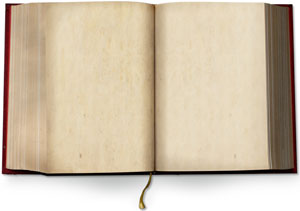 Blank pages in a book.