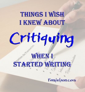 Things I wish I knew about critiquing when I started writing