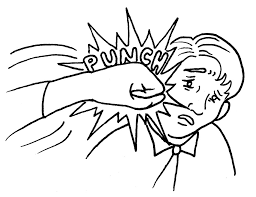 A cartoon of a person being punched in the face with the word 'punch' highlighted